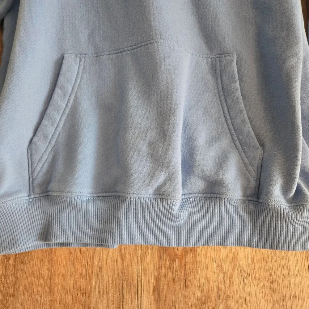 Abercrombie Kids A&F Essentials Relaxed Fit Hoodie Light Blue Size 15/16